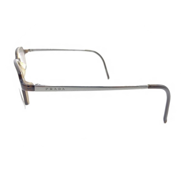 Prada VPR13E 8AR-1O1 Brown Rectangle Eyeglasses Frames 47-17 140 Italy Men Women - Picture 7 of 12